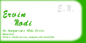 ervin modi business card