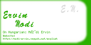 ervin modi business card